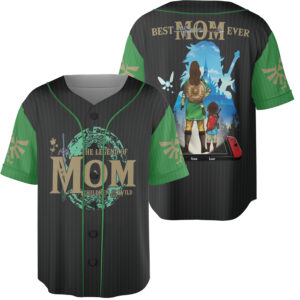 The Legend Of Mom Jersey Shirt, Personalized Zelda Mom Shirt, Best Mom Ever Shirt, Children Of The Wild, Mother's Day Gift
