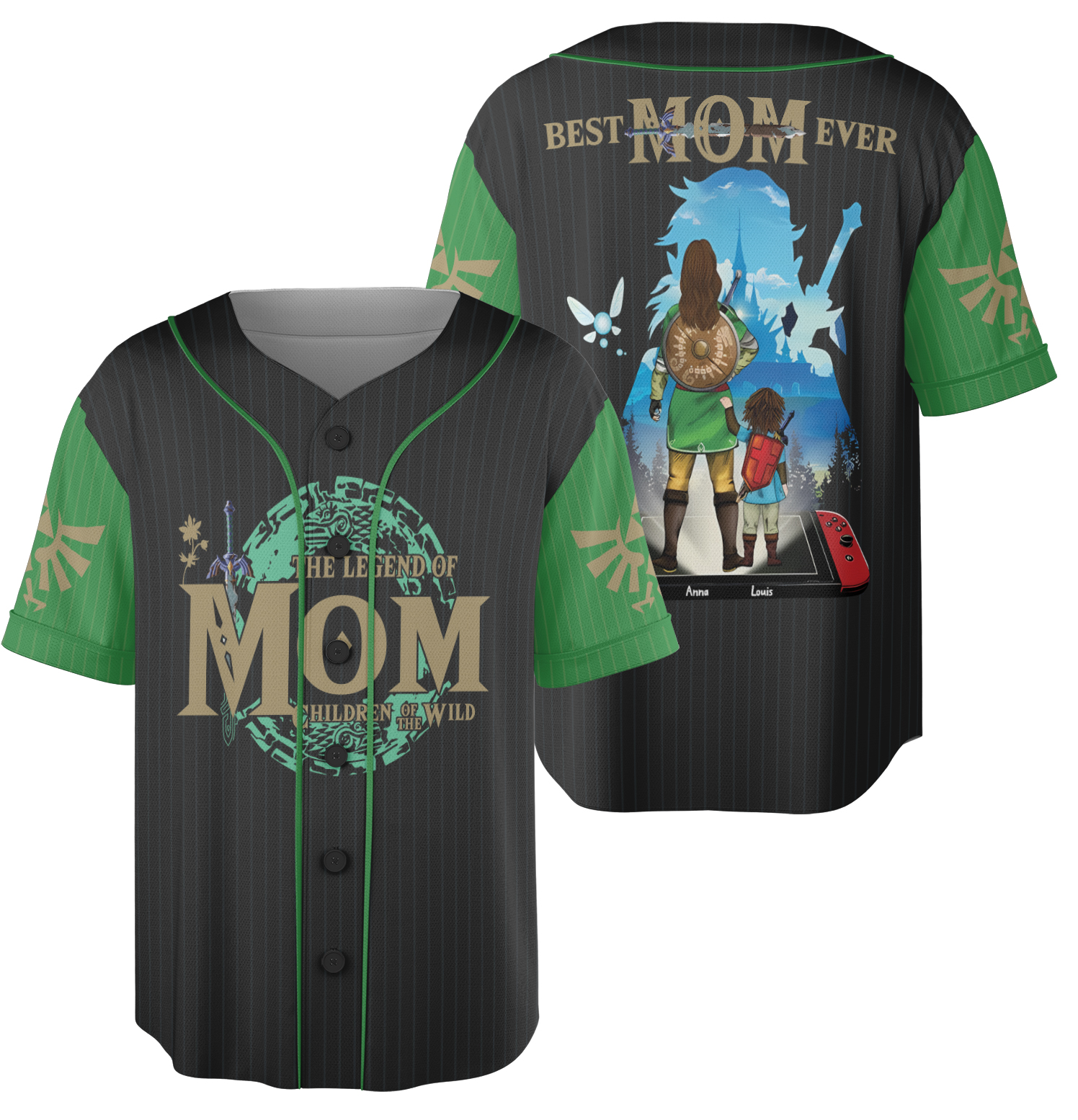 The Legend Of Mom Jersey Shirt, Personalized Zelda Mom Shirt, Best Mom Ever Shirt, Children Of The Wild, Mother's Day Gift