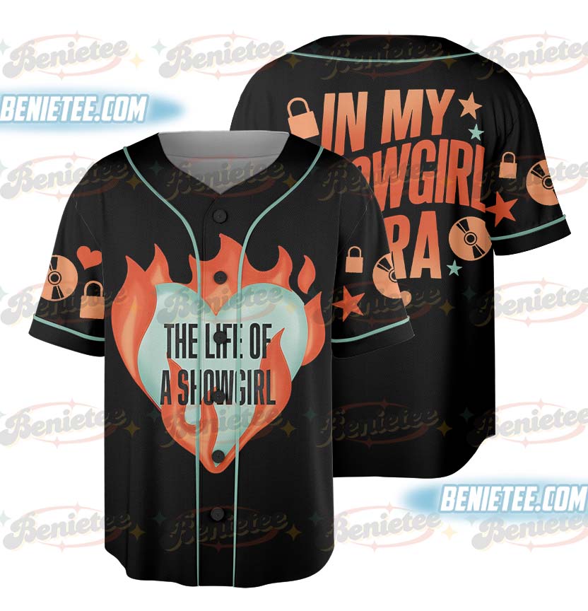 THE ORIGINAL Heart on Fire Jersey, Show Girl Baseball Jersey