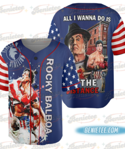 Rocky Balboa Go The Distance Personalized Baseball Jersey