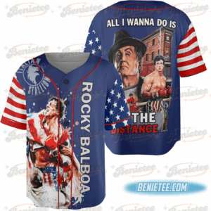 Rocky Balboa Go The Distance Personalized Baseball Jersey