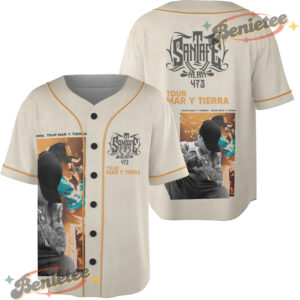 Santa Fe Klan Rap Jersey, Concert Merch Mexico Hip Hop Cumbia Latin Trap Baseball Jersey