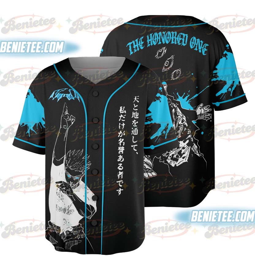 Tokyo Jujutsu High Anime Pure Cotton Oversized Baseball Jersey for Men and Women