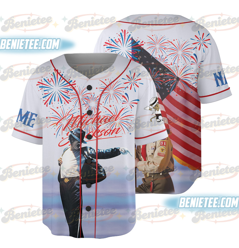 Custom Michael Jackson Independence Day Baseball Jersey Gift for Fans