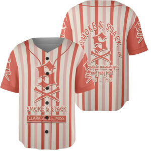 Smoke & Stack Jersey, Unisex Horror Thriller Juke Joint Movie Shirt, Smokestack Music Movie Streetwear Apparel Baseball Jersey