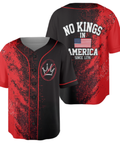 Racing 2025 Season Jersey Anti MAGA Protest No Kings In America Pro Democracy Liberal Political Gift Fourth Of July Shirt Loose-Fitting Unisex All-Over Print Design