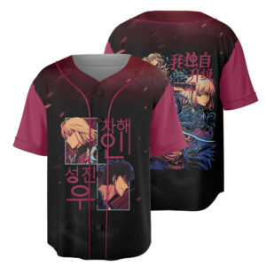 Sung Jin-woo x Cha Hae-in Baseball Jersey, Couple Anime Shirt, Solo leveling Jersey