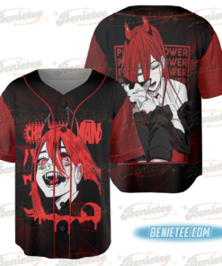 Chainsaw Man Heavy Jersey, Anime Lovers Tee, Manga Jersey, Japanese Anime Gift, Vintage Graphic Jersey - Unisex Heavy Cotton Baseball Jersey