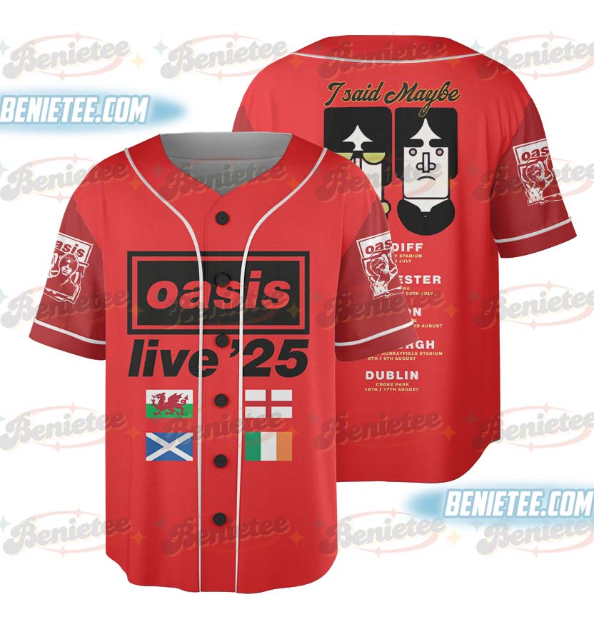 Oasis Reunion Concert 2025 Oasis 2025 Tour Baseball Jersey