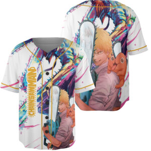 Chainsaw Man Baseball Jersey, Anime Jersey, Cool Anime
