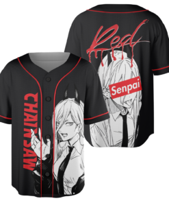 Senpai - Chainsaw Man Baseball Jersey, Anime Jersey