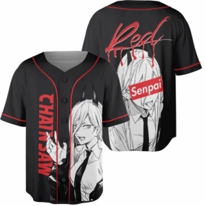 Senpai - Chainsaw Man Baseball Jersey, Anime Jersey