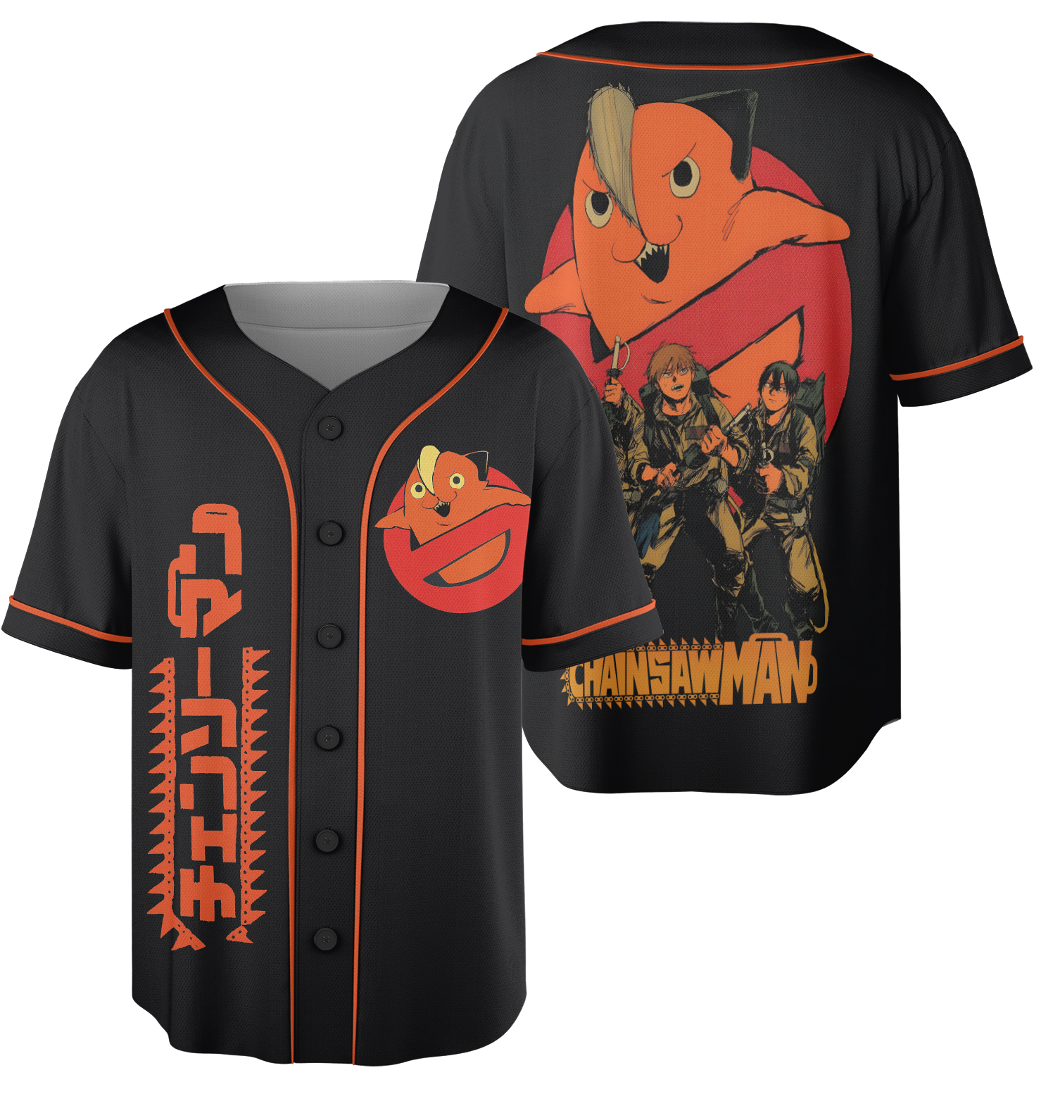 Ghost Buster - Chainsaw Man Jersey, Anime Shirt, Cool Anime