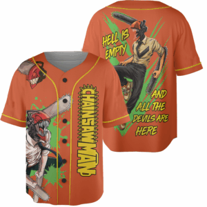 Chainsaw Man Baseball Jersey, Anime Jersey, Cool Anime