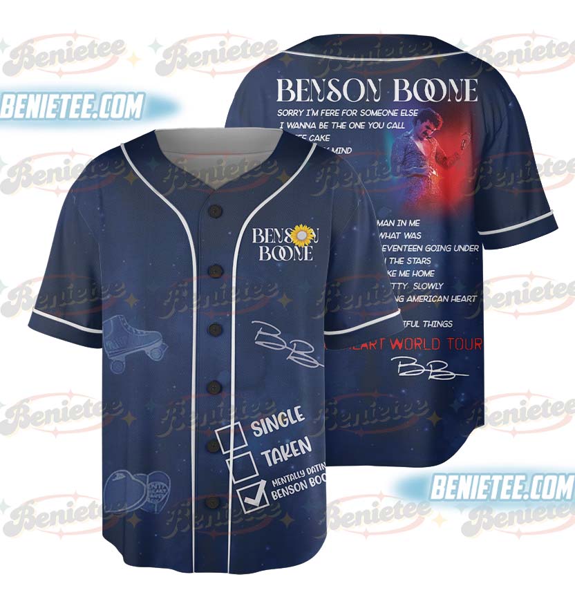 Benson Boone Merch Short Baseball Shirts Live 2025