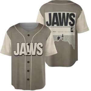 Unisex, Jaws Movie Jersey - Jaws, movie Jersey, 90s movie Baseball Jersey, retro movie, Jaws Jersey