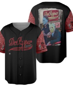 Halloween Horror Characters Jersey, 2025 Halloween, Horror Movie Halloween Sublimation, Scary Movie Shirt, Horror Jersey, Funny Halloween Baseball Jersey
