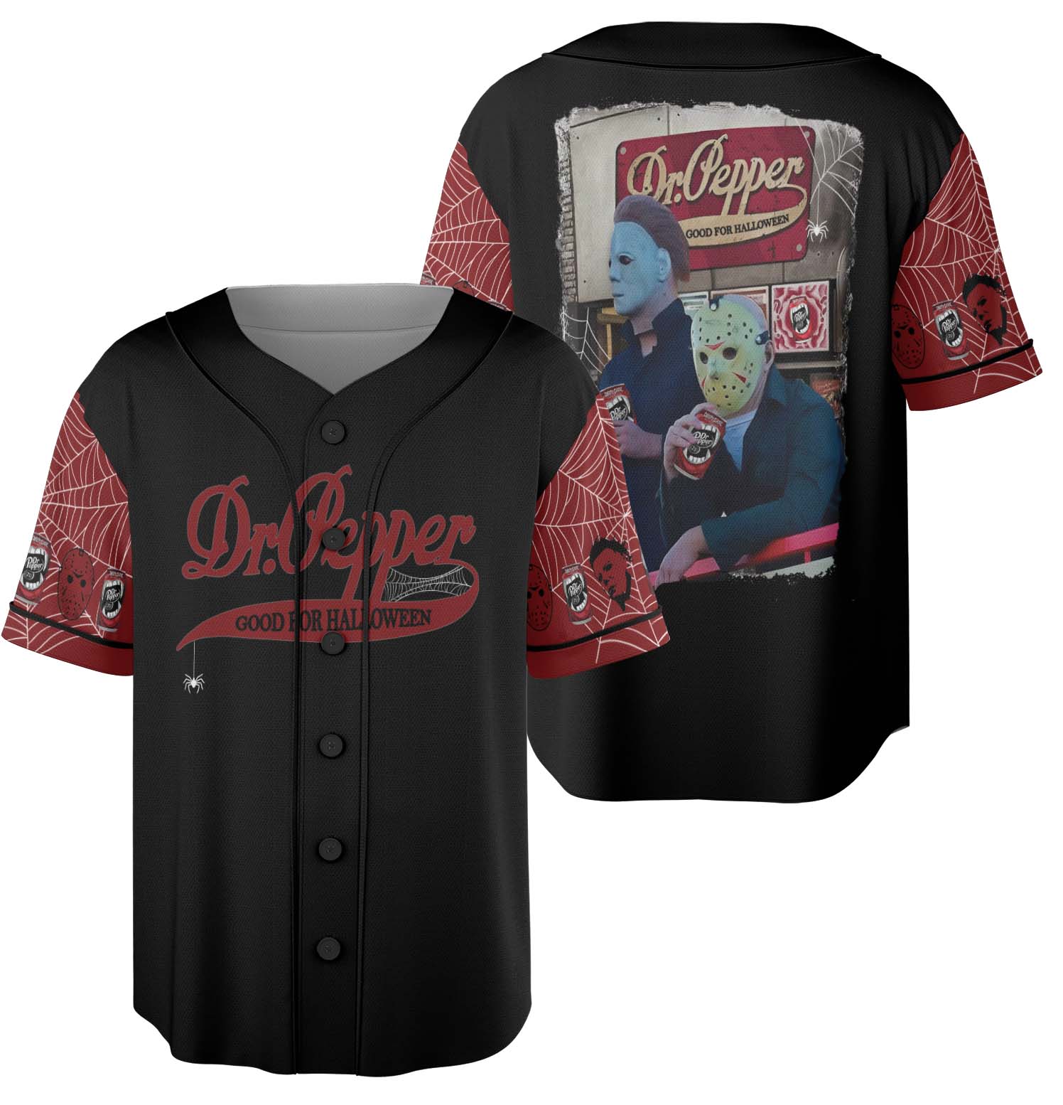 Halloween Horror Characters Jersey, 2025 Halloween, Horror Movie Halloween Sublimation, Scary Movie Shirt, Horror Jersey, Funny Halloween Baseball Jersey