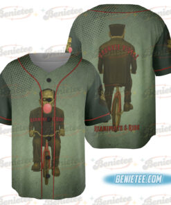 Reanimate and Ride Cycling Jersey – Frankenstein’s Monster Bike Shirt – Funny Men's Fitted MTB & Roa