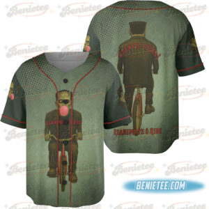 Reanimate and Ride Cycling Jersey – Frankenstein’s Monster Bike Shirt – Funny Men's Fitted MTB & Roa