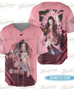 Nezuko Kamado Demon Baseball Jersey - Demon Slayer Jersey