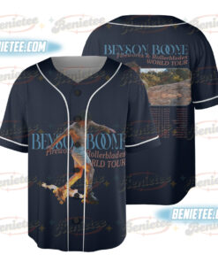 Benson Boone Fireworks and Rollerblades World Tour Baseball Jersey Shirt