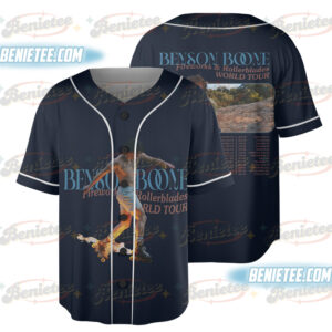 Benson Boone Fireworks and Rollerblades World Tour Baseball Jersey Shirt