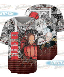 Saitama One Punch Man Sleeveless Baseball Jersey