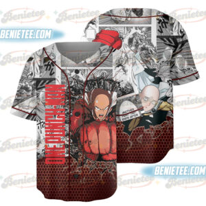 Saitama One Punch Man Sleeveless Baseball Jersey