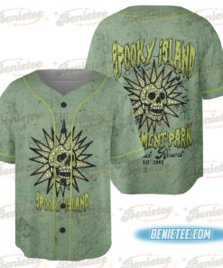 Spooky Island Jersey, Vintage Cartoon Halloween Movie Jersey, Spooky Island Disco Skull, Halloween Gift, Summer Spooky Shirt