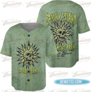 Spooky Island Jersey, Vintage Cartoon Halloween Movie Jersey, Spooky Island Disco Skull, Halloween Gift, Summer Spooky Shirt