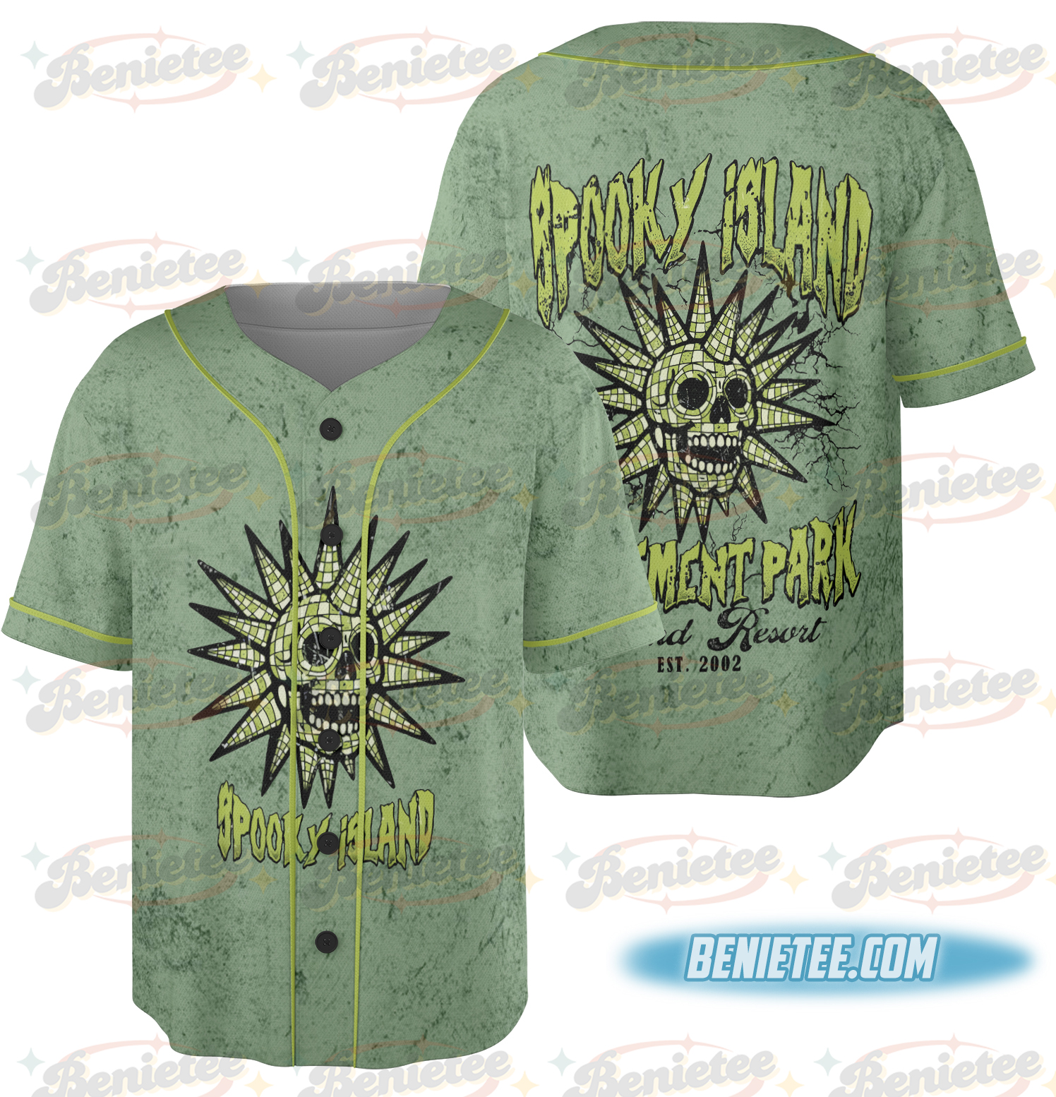 Spooky Island Jersey, Vintage Cartoon Halloween Movie Jersey, Spooky Island Disco Skull, Halloween Gift, Summer Spooky Shirt