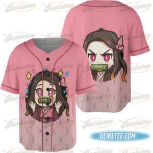 Emotes Demon Slaye Jersey – Twitch & Discord, Nezuko, Anime Streamer Assets Baseball Jersey