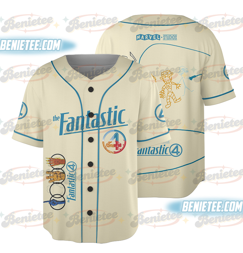Fantastic Four First Steps Baseball Jersey, Fantastic Four marvel Studios Shirt
