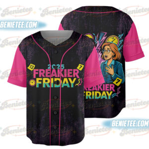 Freakier Friday Jersey, Freaky Friday Inspired Band Graphic Baseball Jersey, Oversized Vintage Style