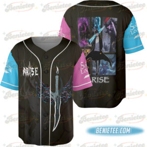 Solo Leveling T-shirt Anime Print Casual Retro Black Washed Top Jin-Woo Sung Jersey