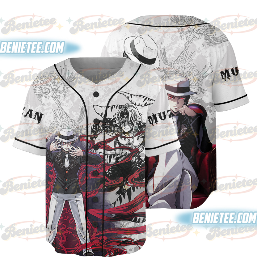 Muzan Kibutsuji Baseball Jersey, Demon Slayer