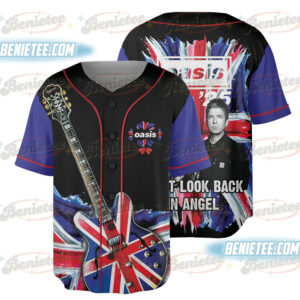 Oasis Live 2025 Tour Dont Look Back Is Angel 3D Baseball Jersey