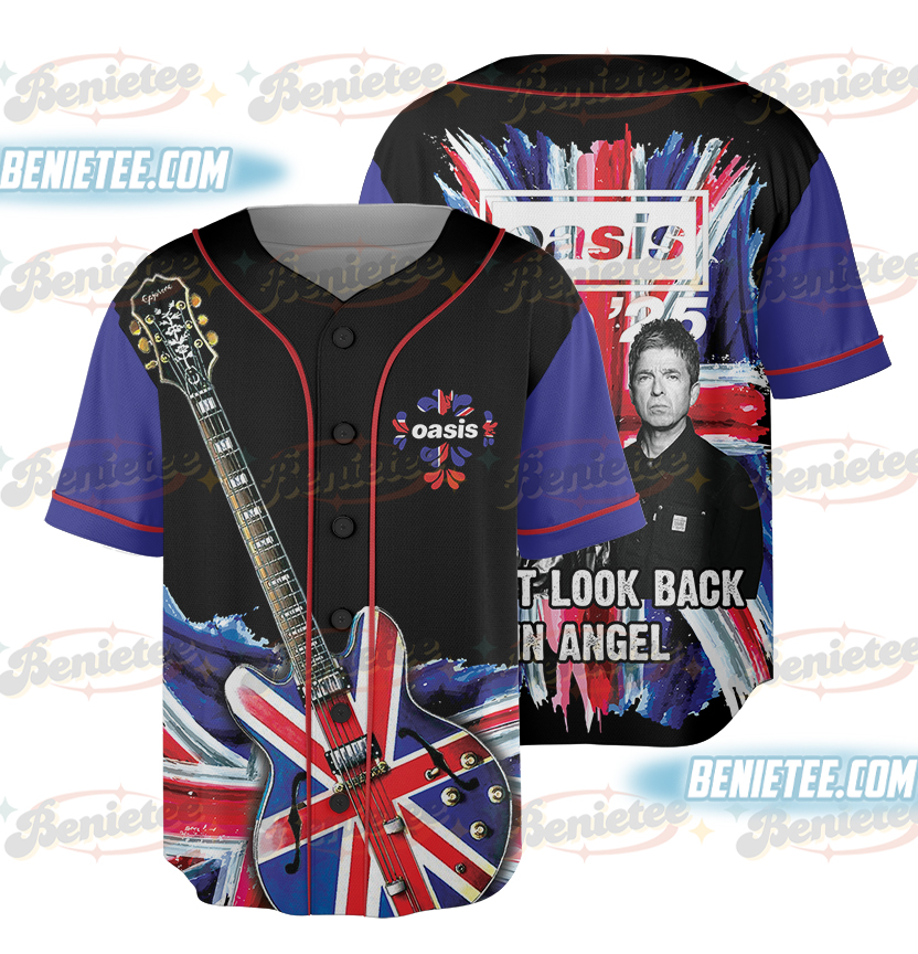 Oasis Live 2025 Tour Dont Look Back Is Angel 3D Baseball Jersey