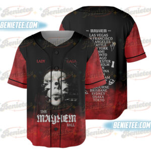 Lady Gaga The Mayhem Ball Tour 2025 Baseball Jersey, Lady Gaga Jersey