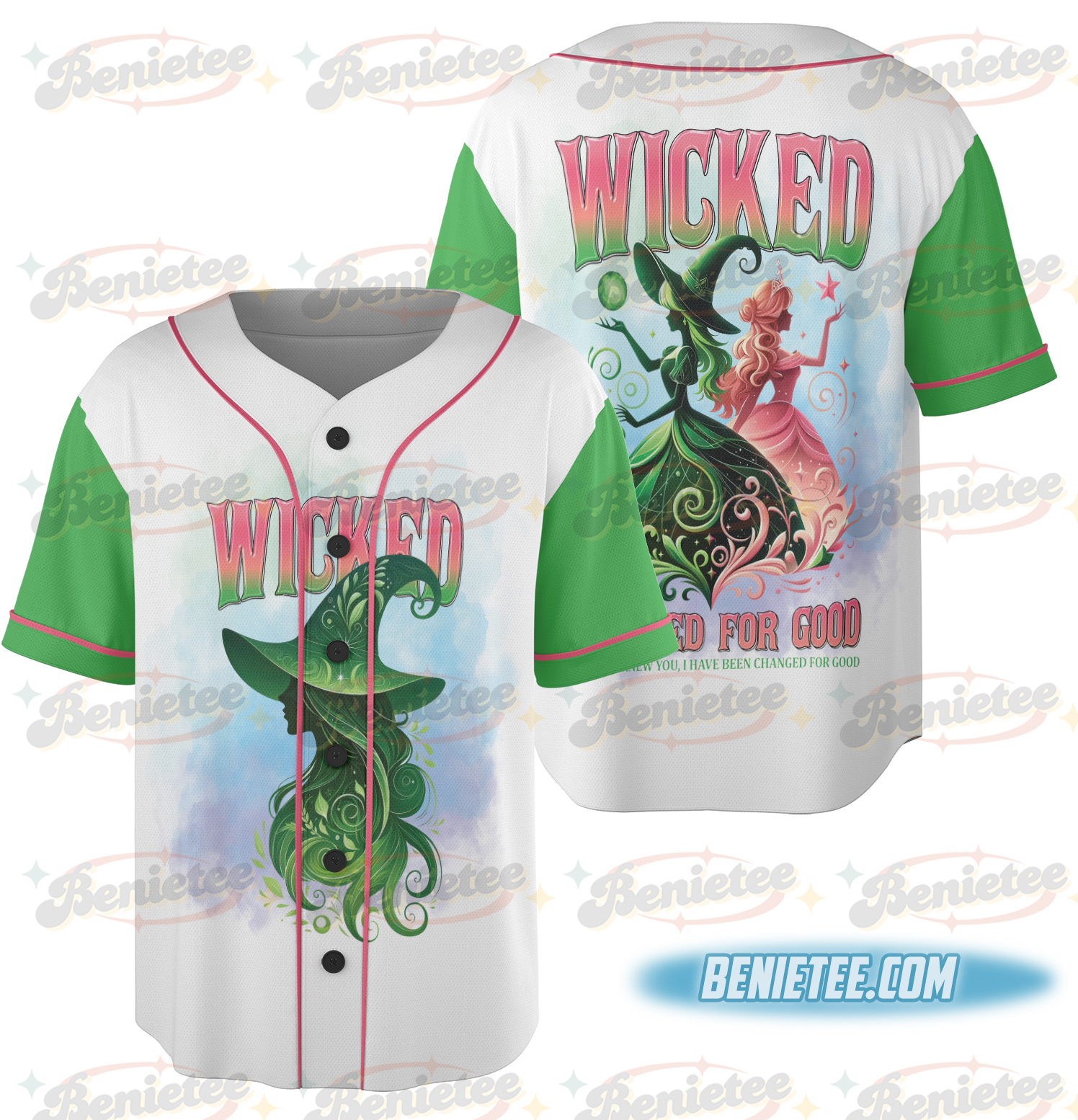 Two Sided The Wicked New Desing Jersey. Wicked Changed For Good Aesthetic Shirt, Wizard Movie Fan Gift, Wicked The Musical
