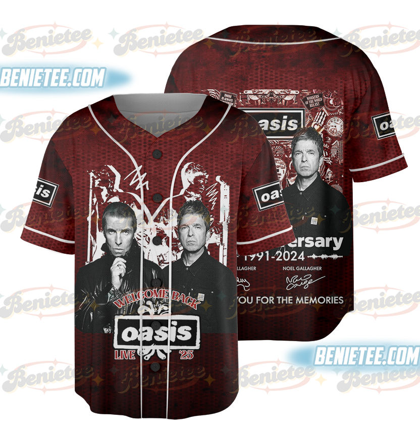 Live 2025 OASIS Comeback Memories Baseball Jersey