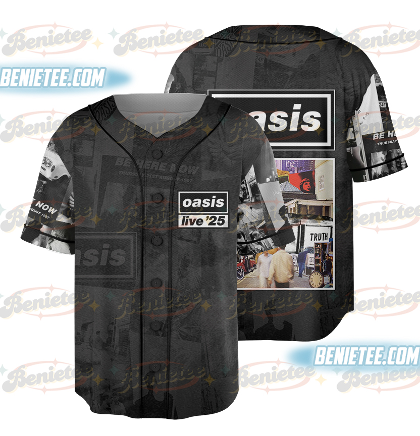 Oasis Live 25 World Tour Schedule Dates Two Sided Unisex Baseball Jersey