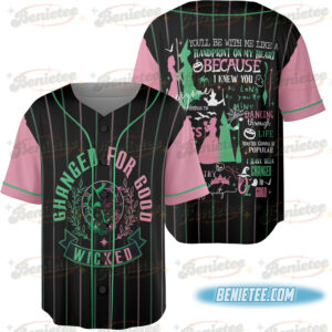 Wicked Change For Good Jersey, Defy Gravity Broomstick Magic Wand, Wizard Movie Fan Shirt, Wicked Musical Fan Gift, Wizard of Oz Baseball Jersey