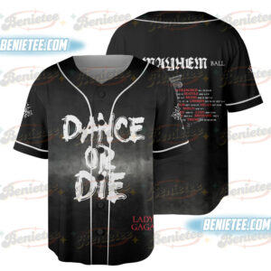 Lady Gaga Red Lady Dance or Die Abracadabra Glitter Tumbler Bumper Baseball Jersey