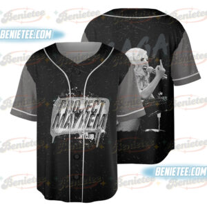 Mayhem Tour Baseball Jersey, Lady gaga Shirt, Pop Music Lover Jersey