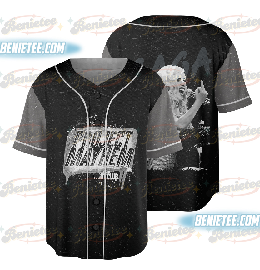 Mayhem Tour Baseball Jersey, Lady gaga Shirt, Pop Music Lover Jersey