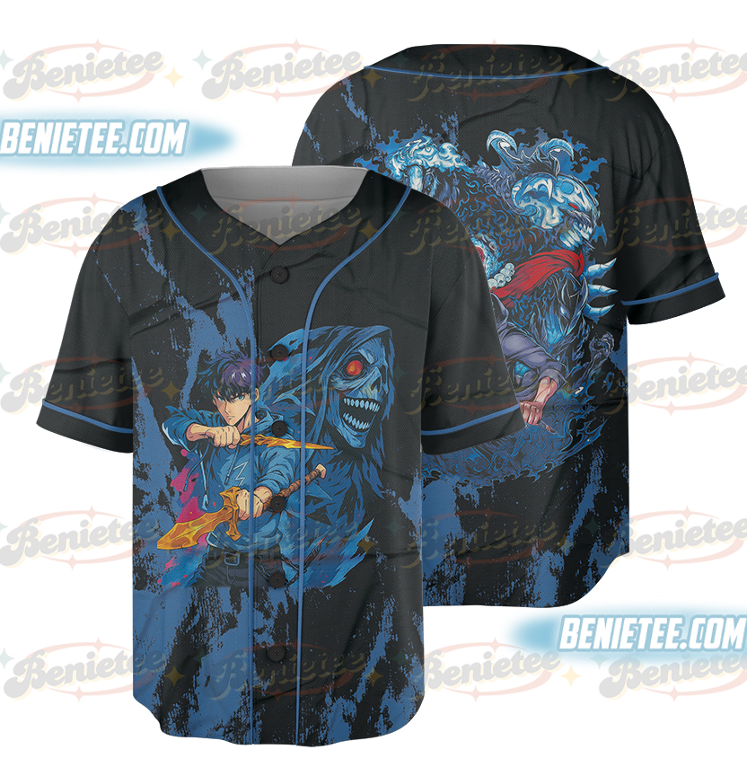 Sung Jinwoo Vintage Anime Shirt – Solo Leveling Tee for Fans, Anime Jersey