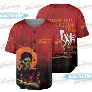 Michael Jackson Darkness Falls Across The Land Baseball Jersey