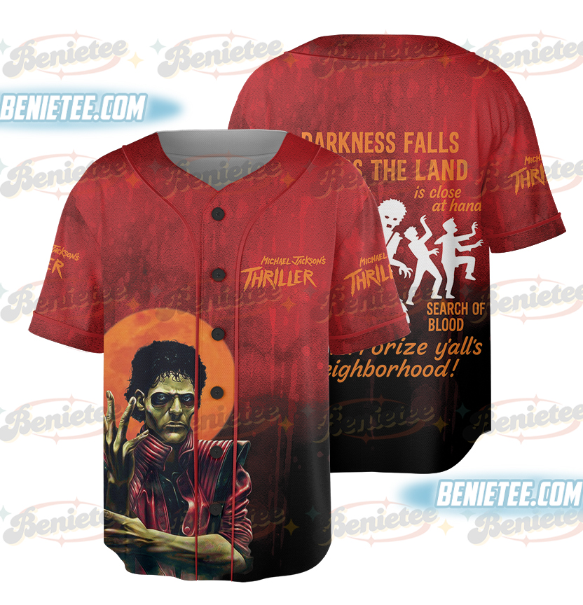 Michael Jackson Darkness Falls Across The Land Baseball Jersey